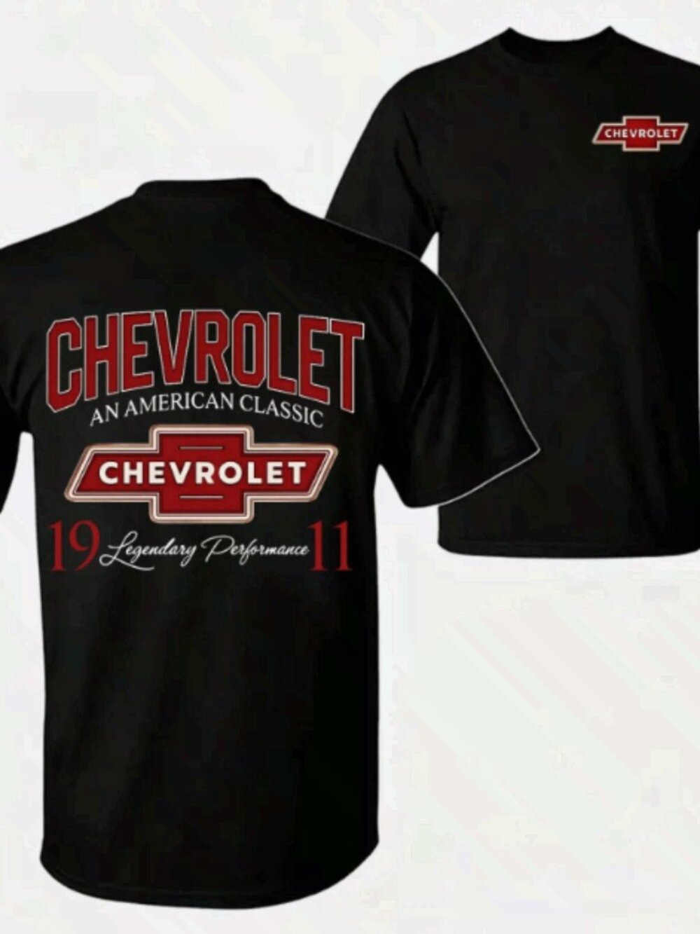 Chervolet An American Classic 1911 Legendary Performance Black T-Shirt